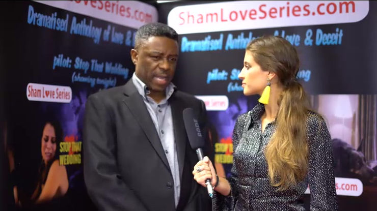 Chuba on red carpet